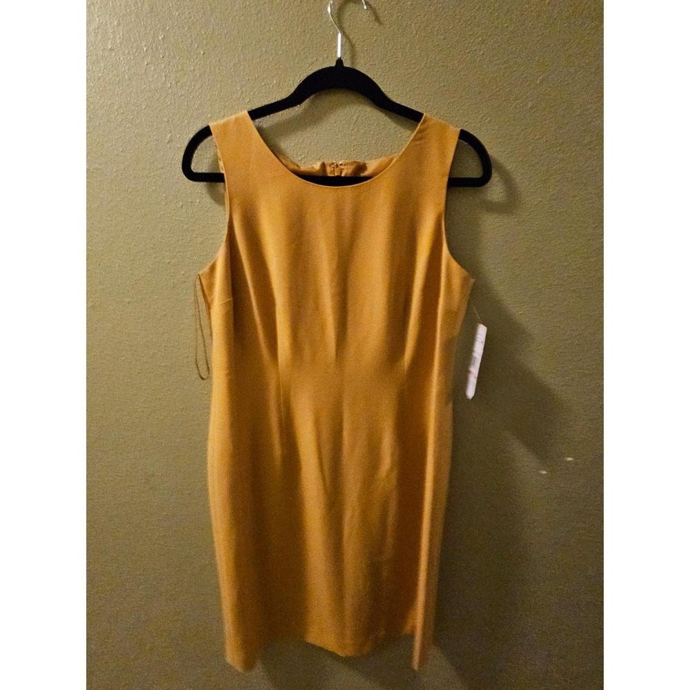 Le Suit Marigold colored dress with jacket 10P - Picture 4 of 6